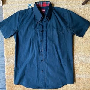 Merc London navy blue button up